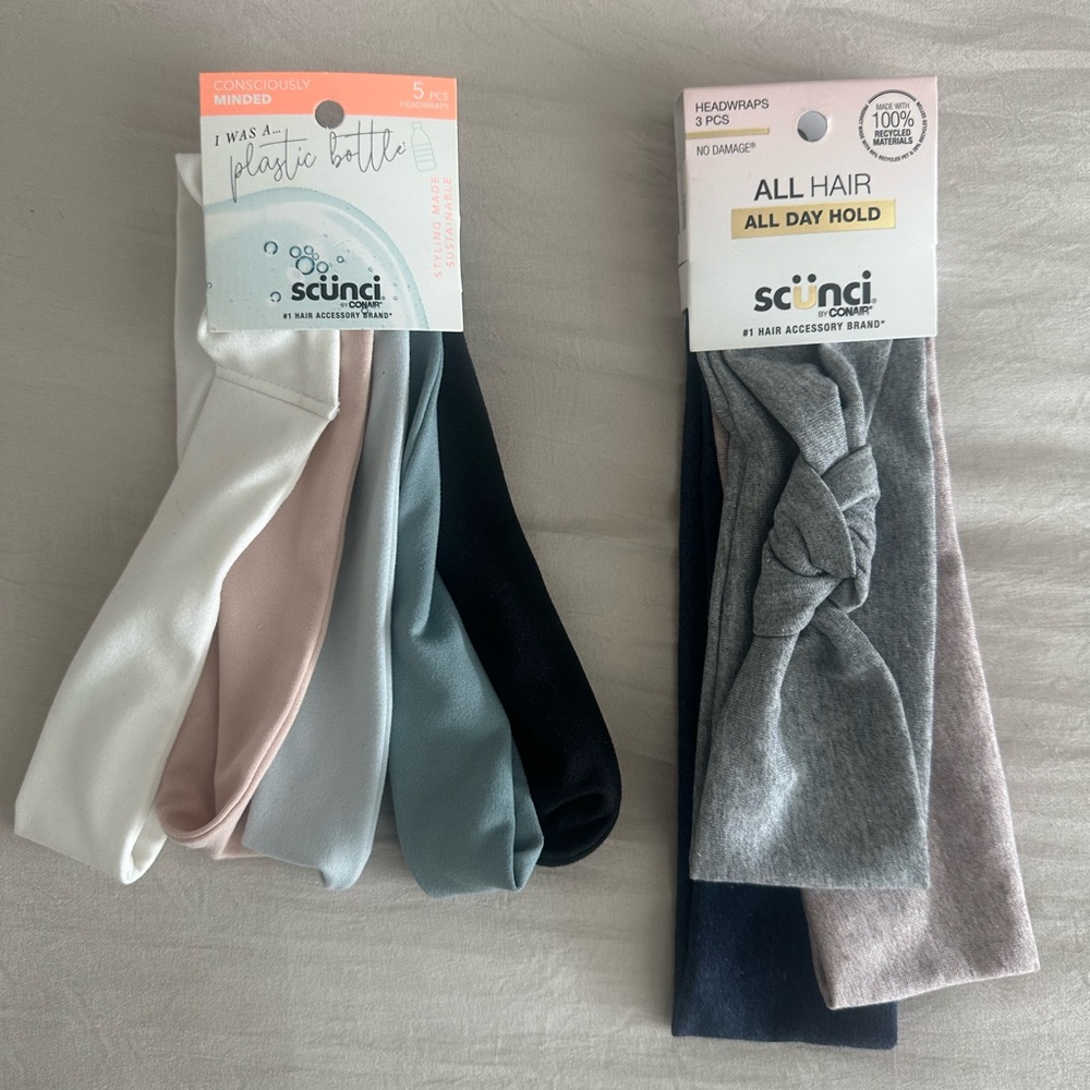 Scunci Hair Accessory Set - Black, Gray, Pink